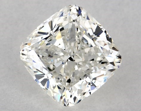 This 1.08 carat cushion modified diamond H color VS2 clarity has Ideal proportions and a diamond grading report from GIA